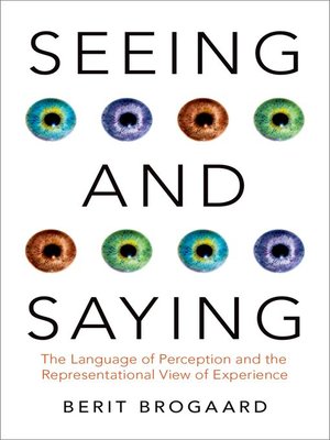 cover image of Seeing and Saying